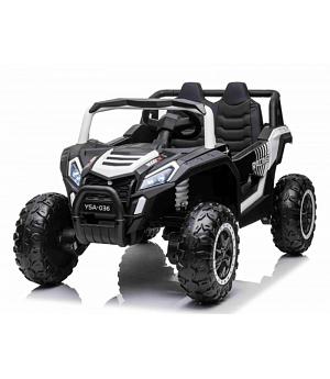 Coche Buggy blanco, BlueTooth, 12V, 2.4ghz, 4x4, ruedas eva, asiento polipiel INDA3-LI-A036WT